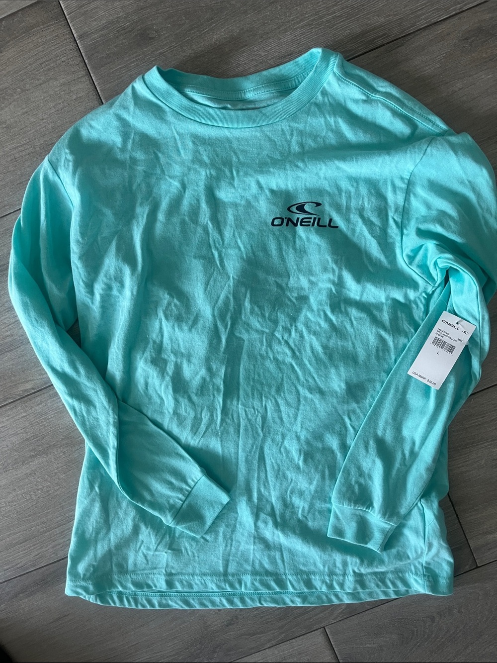 O'Neill Kids Long-Sleeve Tee in Aqua Blue